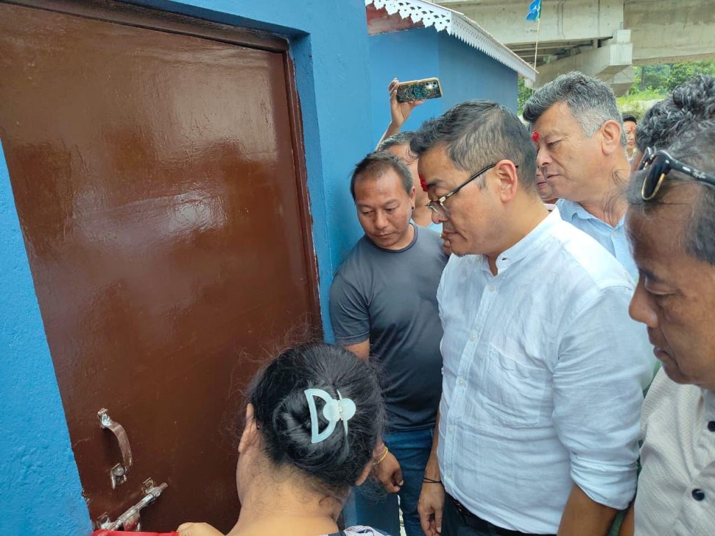 Two houses for flood victims